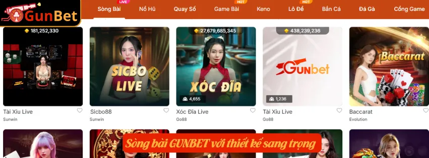 Ảnh minh hoạ: Sòng bài GUNBET với thiết kế sang trọng